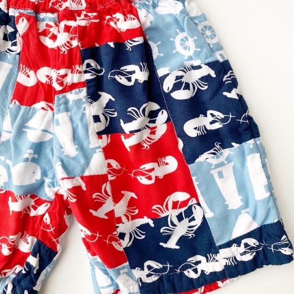 Patchwork shorts, red, white and blue, 3T - Picture 3 of 7